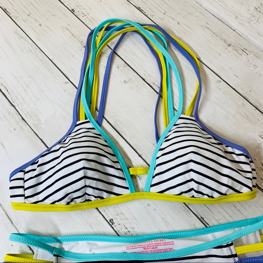 Victoria’s Secret bikini striped black white set - Picture 2 of 6